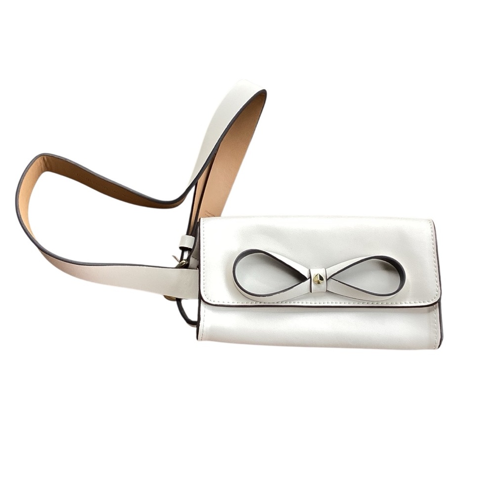 kate spade Cream Leather Bow Belt Bag - Picture 2 of 9